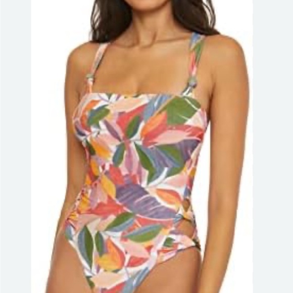 Becca Swim Bora Bora Lana High Leg women’s  One Piece Swimsuit sz M - Picture 1 of 12